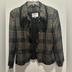 Kasper Vintage Plaid Blazer